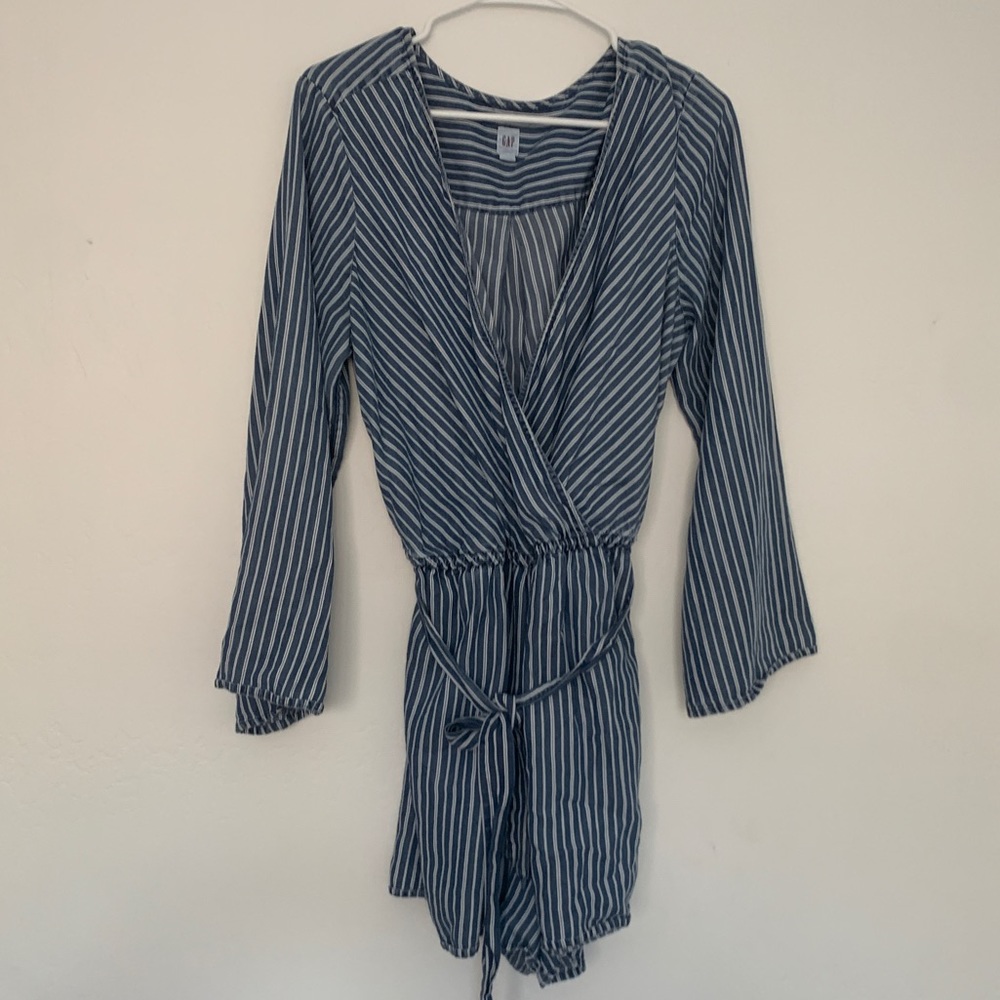 Gap Denim Striped Romper